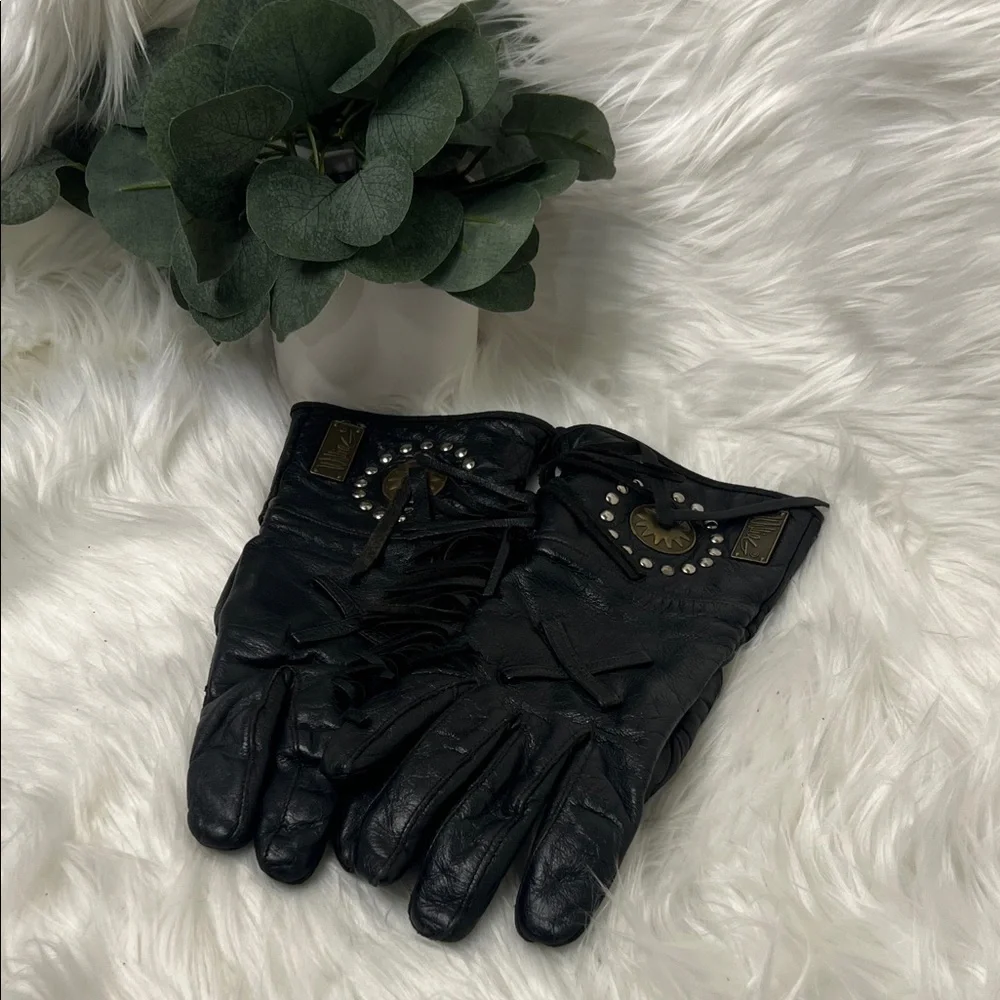 Harley-Davidson WillieG  Black Leather Studded Riding Gloves